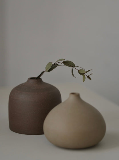 Brown Chestnut Bud Vase