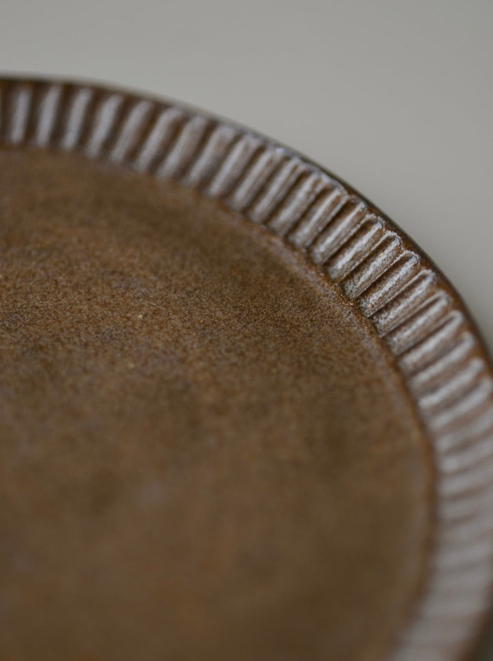 Hand Carved Roasted Wheat Oval Plate