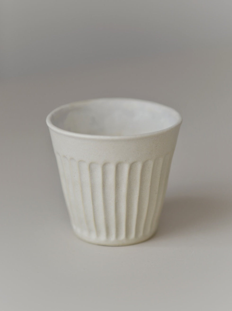 Hand Carved Satin Ivory Cup